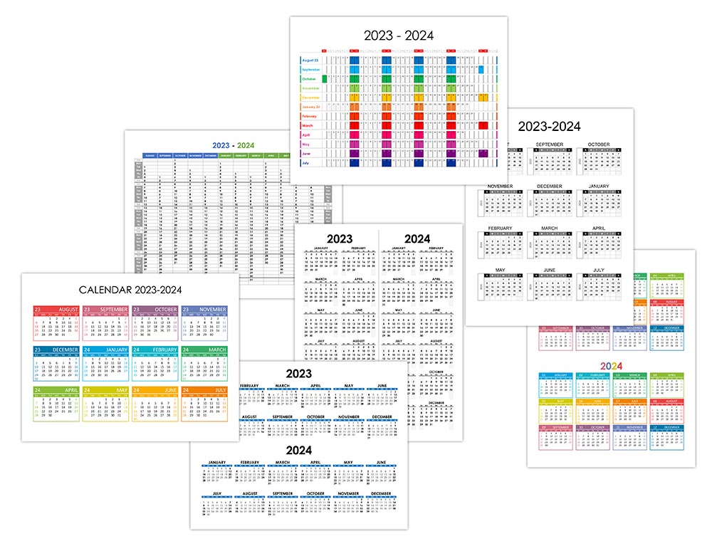 2023 2024 Free calendar su