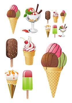 Free printable sundae ice cream silhouette vector 06